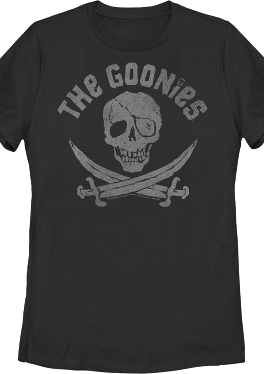 Womens Skull And Cross Swords Logo Goonies Shirt - main product image