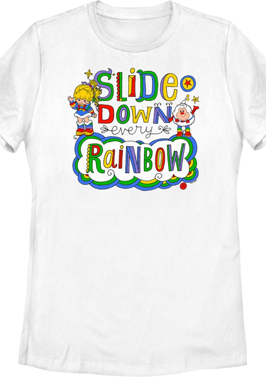 Womens Slide Down Rainbow Brite Shirt - main product image