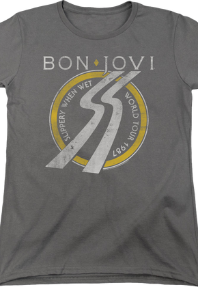 Womens Slippery When Wet Bon Jovi Shirt