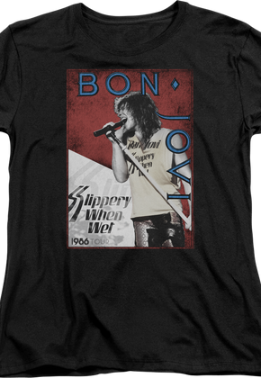 Womens Slippery When Wet Tour Bon Jovi Shirt