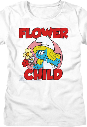Womens Smurfette Flower Child Smurfs Shirt