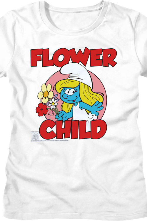 Womens Smurfette Flower Child Smurfs Shirtmain product image