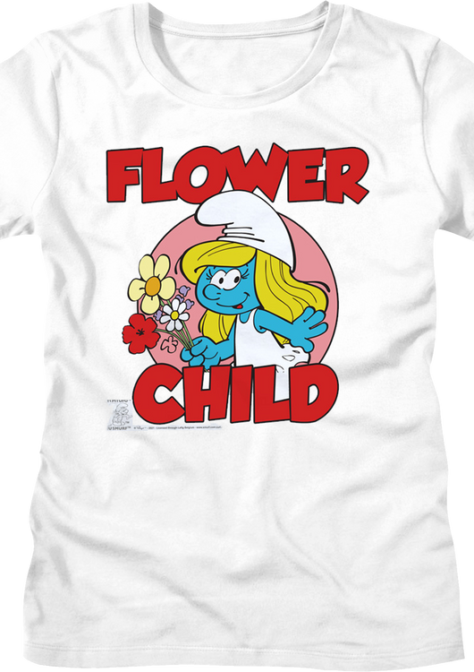 Womens Smurfette Flower Child Smurfs Shirt - main product image