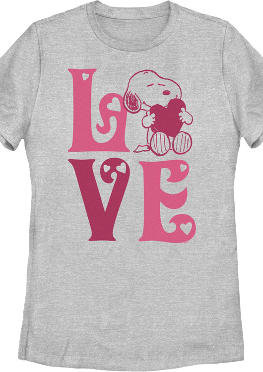 Womens Snoopy Puppy Love Peanuts Shirt - main product image