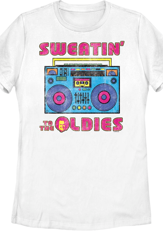 Womens Sweatin' To The Oldies Boombox Richard Simmons Shirt - main product image