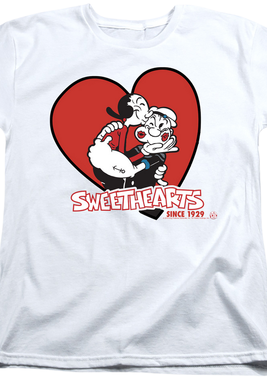 Womens Sweethearts Olive Oyl and Popeye Shirt - main product image