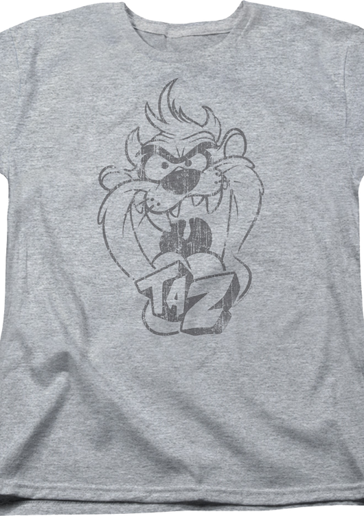 Womens Taz Sketch Looney Tunes Shirt - main product image