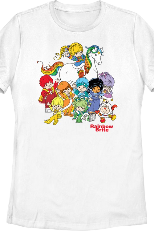 Womens White The Gang's All Here Rainbow Brite Shirtmain product image