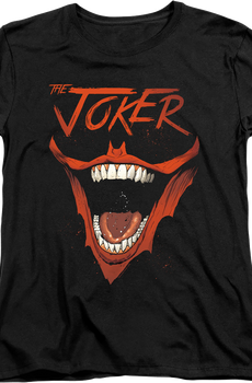 Womens The Joker Bat-Shaped Smile DC Comics Shirt