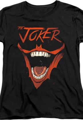 Womens The Joker Bat-Shaped Smile DC Comics Shirt
