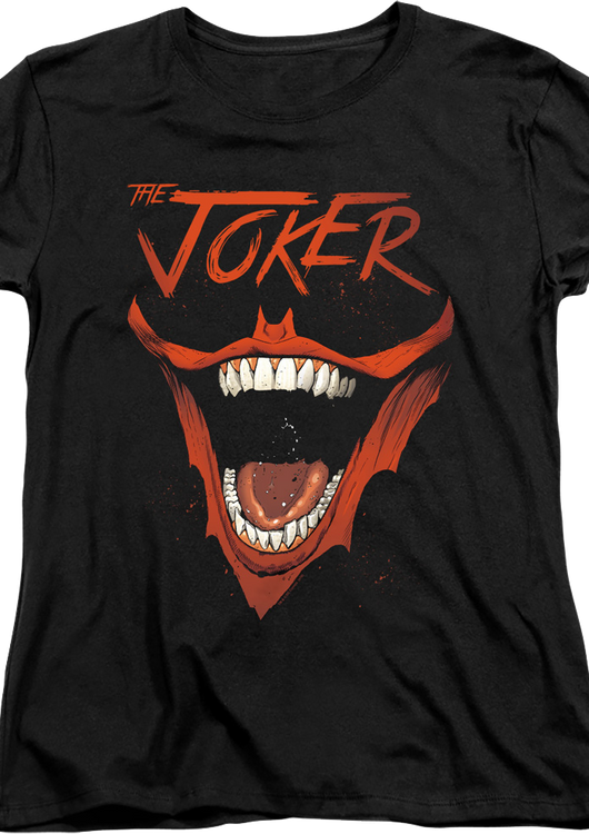 Womens The Joker Bat-Shaped Smile DC Comics Shirt - main product image