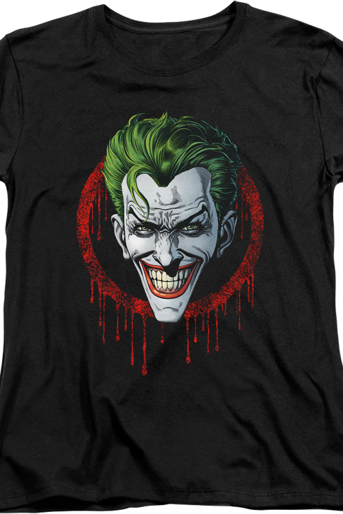 Womens The Joker Dripping Blood DC Comics Shirtmain product image