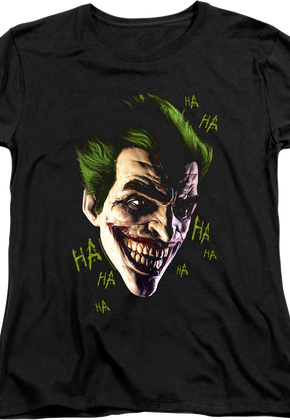 Womens Joker Laughing Clown Prince of Crime DC Comics Shirt