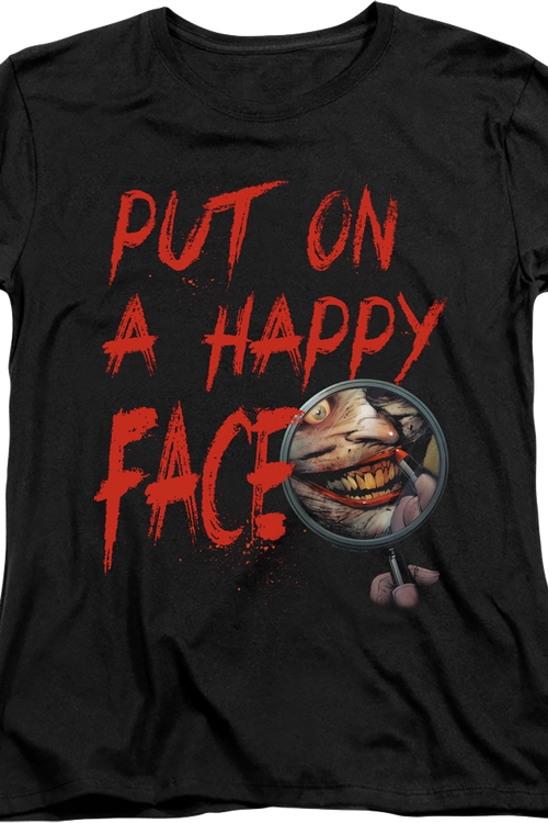 Womens The Joker Put On A Happy Face DC Comics Shirtmain product image