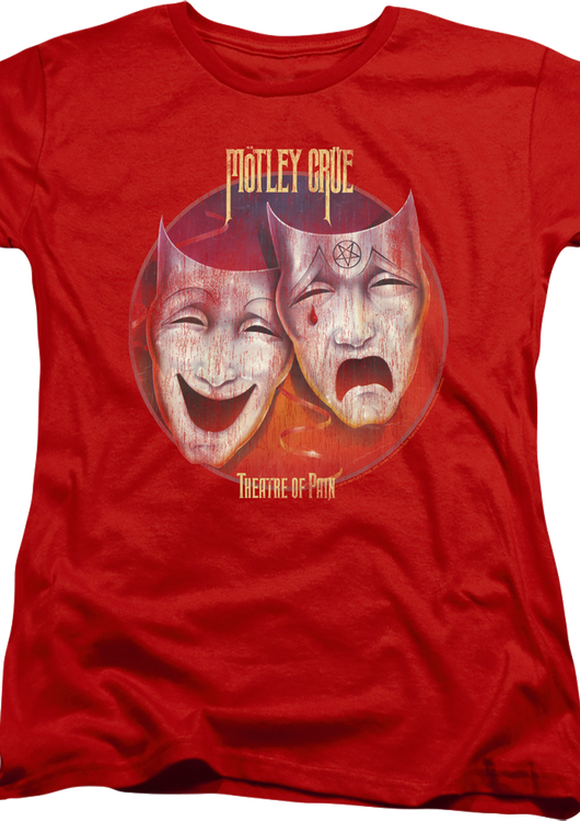 Womens Theatre Of Pain Album Cover Motley Crue Shirt - main product image