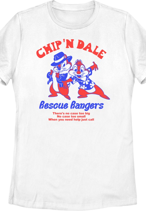 Womens There's No Case Too Big Chip 'n Dale Rescue Rangers Shirt