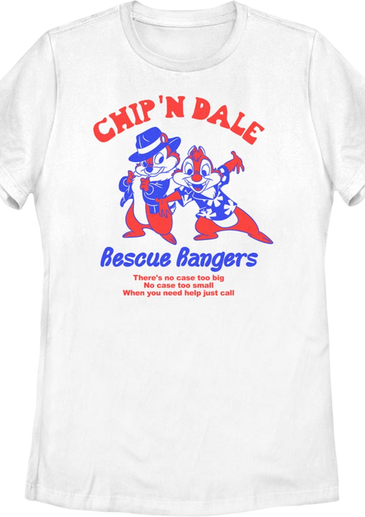 Womens There's No Case Too Big Chip 'n Dale Rescue Rangers Shirt - main product image
