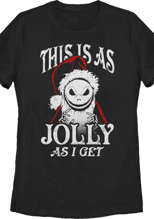 Womens This Is As Jolly As I Get Nightmare Before Christmas Shirt - main product image