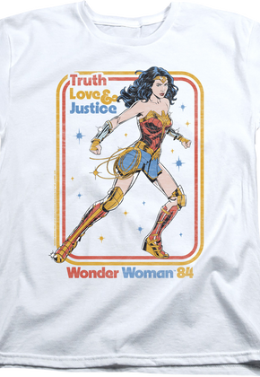 Womens Truth Love & Justice Wonder Woman Shirt