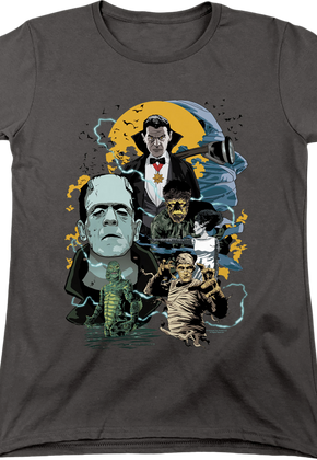 Womens Universal Monsters Collage Shirt