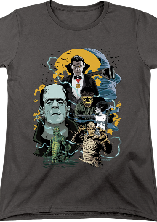 Womens Universal Monsters Collage Shirt - main product image