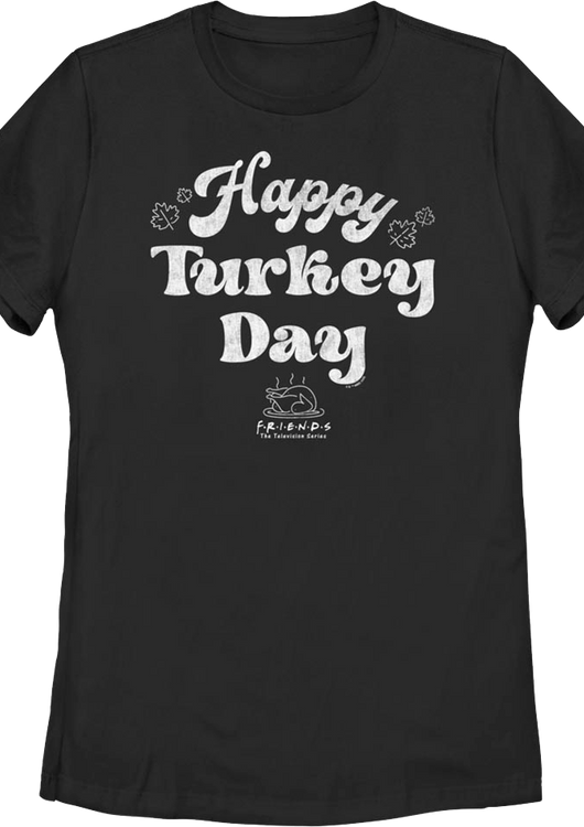 Womens Vintage Happy Turkey Day Friends Shirt - main product image