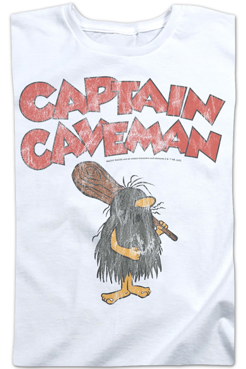 Womens Vintage White Captain Caveman Shirtmain product image