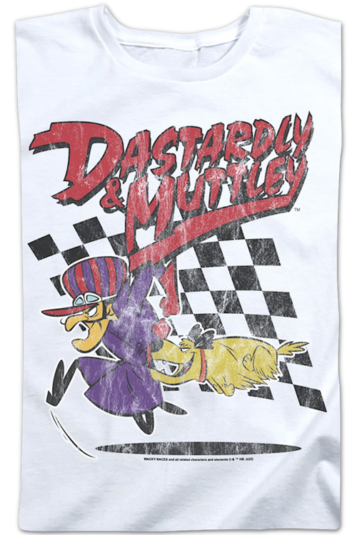 Womens Vintage White Dastardly & Muttley Wacky Races Shirtmain product image