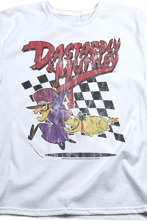 Womens Vintage White Dastardly & Muttley Wacky Races Shirtmain product image