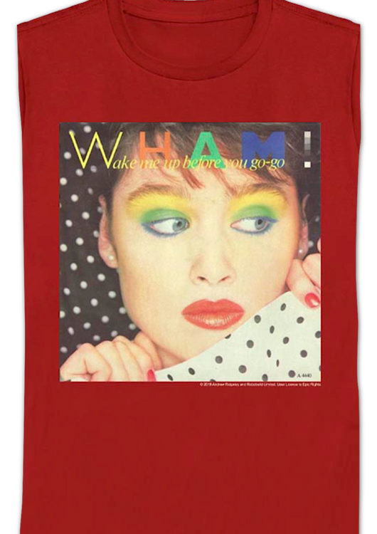 Womens Wake Me Up Before You Go-Go Cover Artwork Wham Shirt - main product image