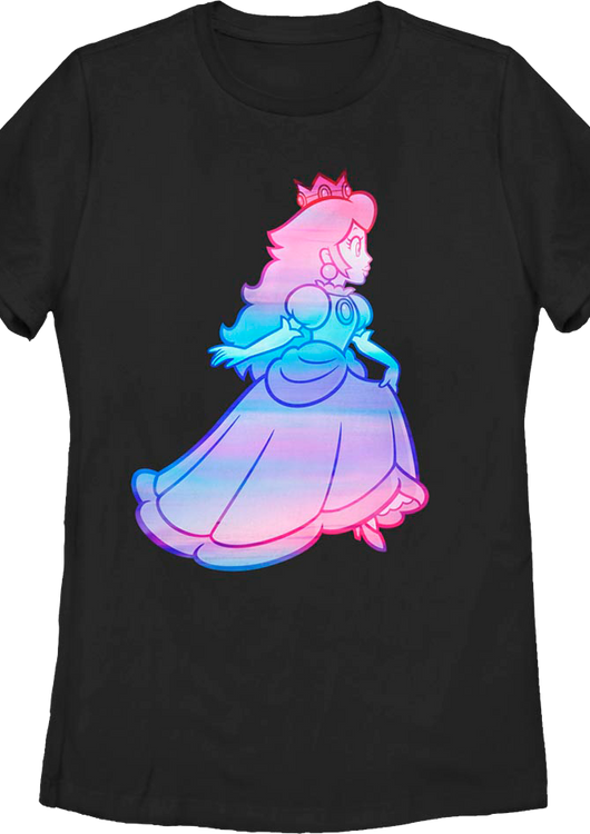 Womens Watercolor Princess Peach Super Mario Bros. Shirt - main product image