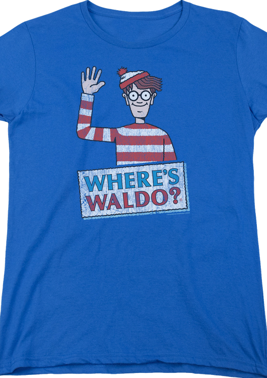 Womens Waving Where's Waldo Shirt - main product image