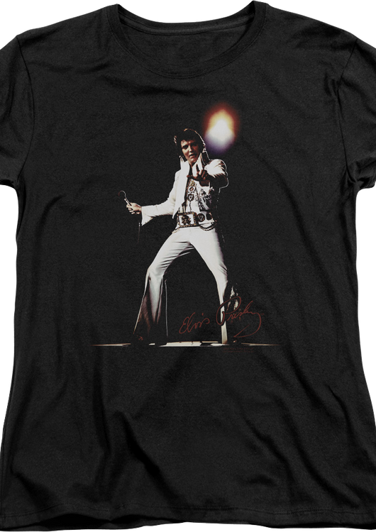 Womens White Jumpsuit Elvis Presley Shirt - main product image