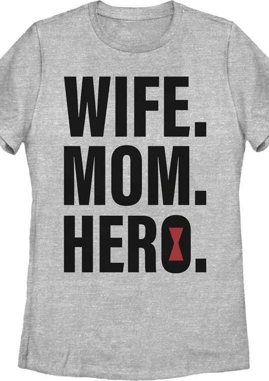 Womens Wife Mom Hero Black Widow Marvel Comics Shirt - main product image