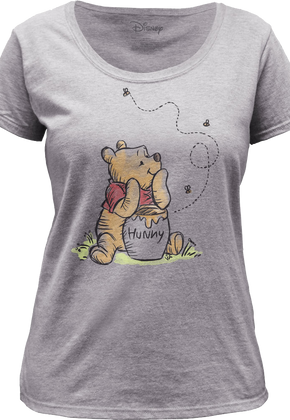 Womens Winnie The Pooh Scoopneck Shirt