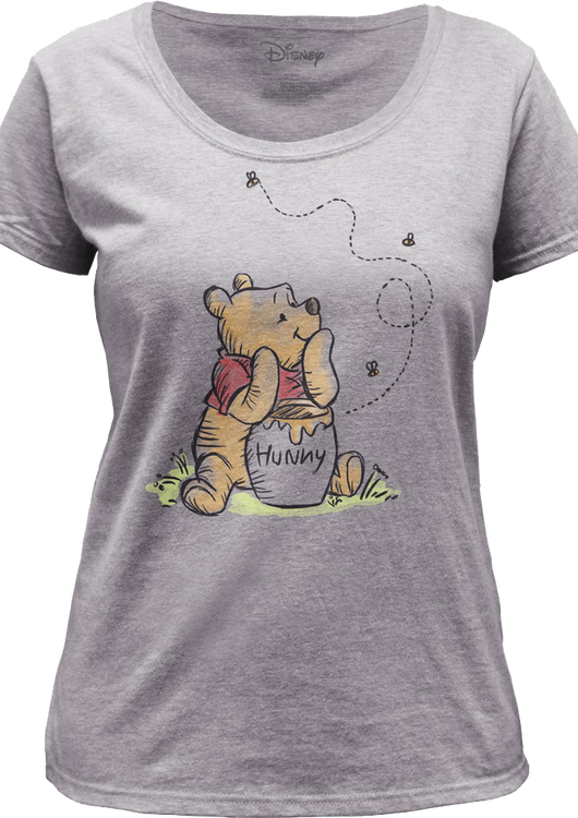 Womens Winnie The Pooh Scoopneck Shirt - main product image