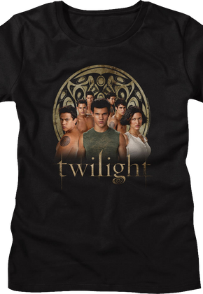 Womens Wolf Pack Group Photo Twilight Shirt