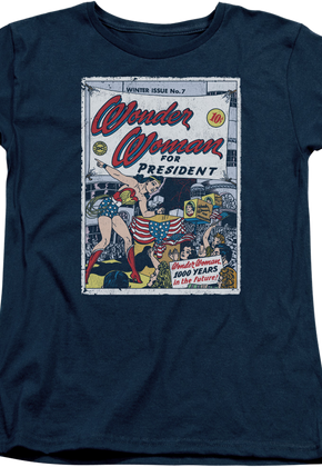 Womens Wonder Woman For President DC Comics Shirt