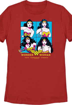Womens Wonder Woman Through The Years DC Comics Shirt