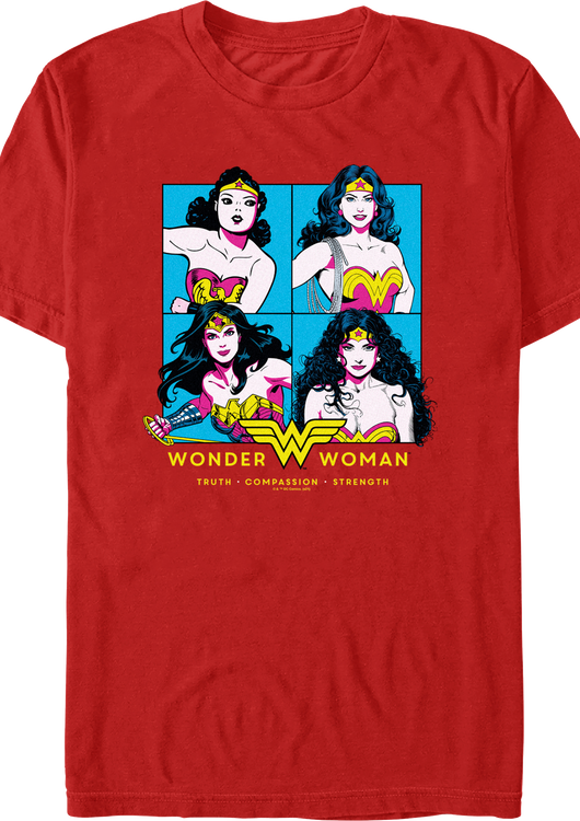 Wonder Woman Through The Years DC Comics T-Shirt - main product image