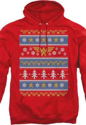 Wonder Woman Ugly Faux Knit DC Comics Hoodie