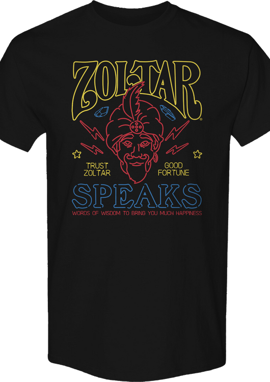 Words Of Wisdom To Bring You Much Happiness Zoltar T-Shirt - main product image