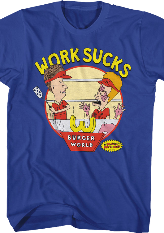 Work Sucks Beavis And Butt-Head T-Shirt - main product image