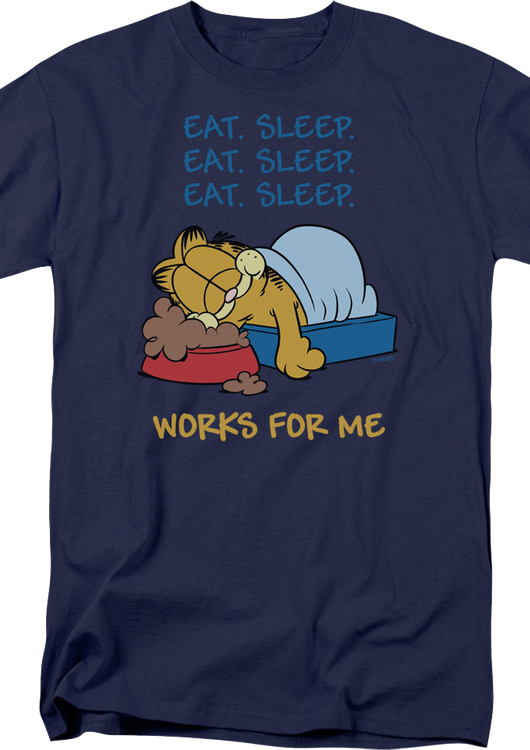 Works For Me Garfield T-Shirt - main product image
