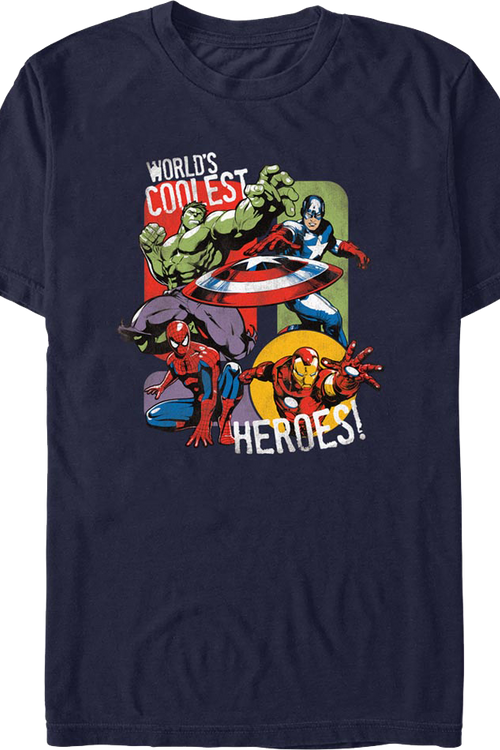 World's Coolest Heroes Marvel Comics T-Shirtmain product image