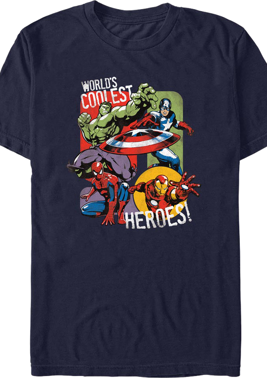 World's Coolest Heroes Marvel Comics T-Shirt - main product image