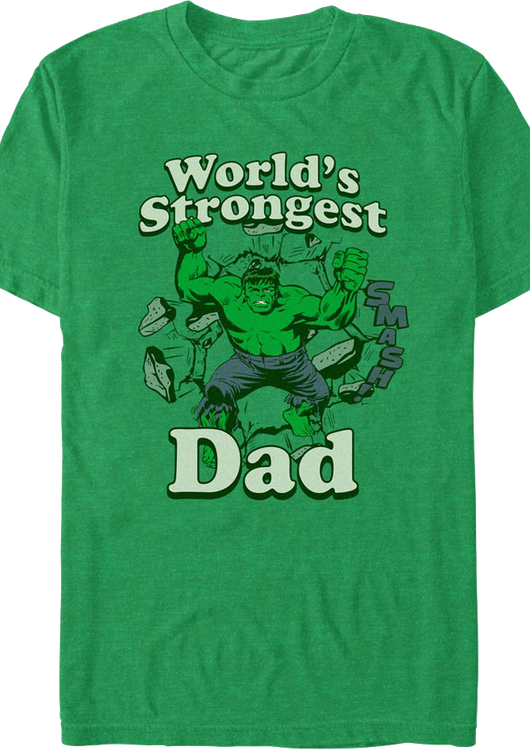 World's Strongest Dad Incredible Hulk Marvel Comics T-Shirt - main product image