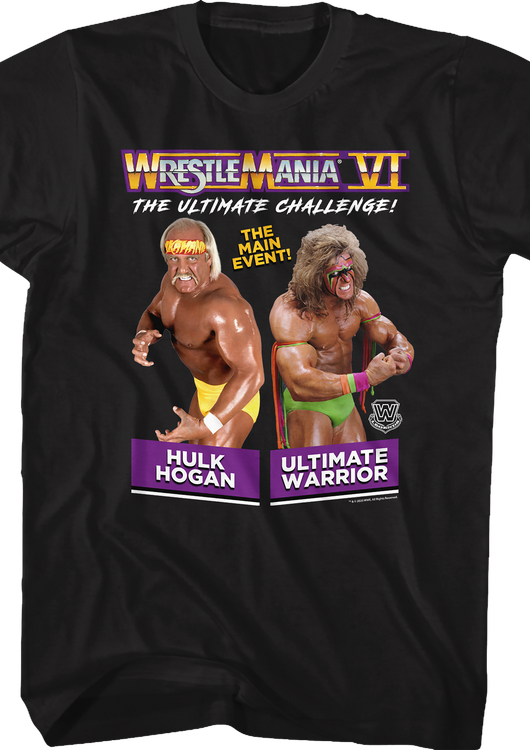 WrestleMania VI Hulk Hogan vs Ultimate Warrior T-Shirt - main product image