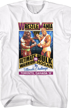 WrestleMania VI Ultimate Warrior vs Hulk Hogan T-Shirt