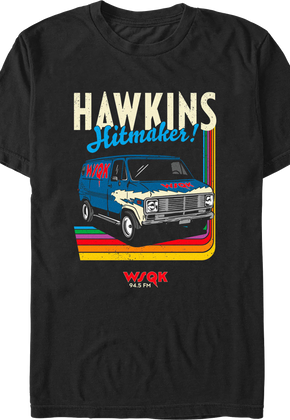 Hawkins Hitmaker WSQK Van Stranger Things T-Shirt